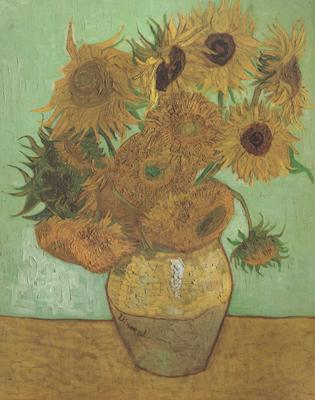 Vincent Van Gogh Still life:Vast with Twelve Sunflowers (nn04)